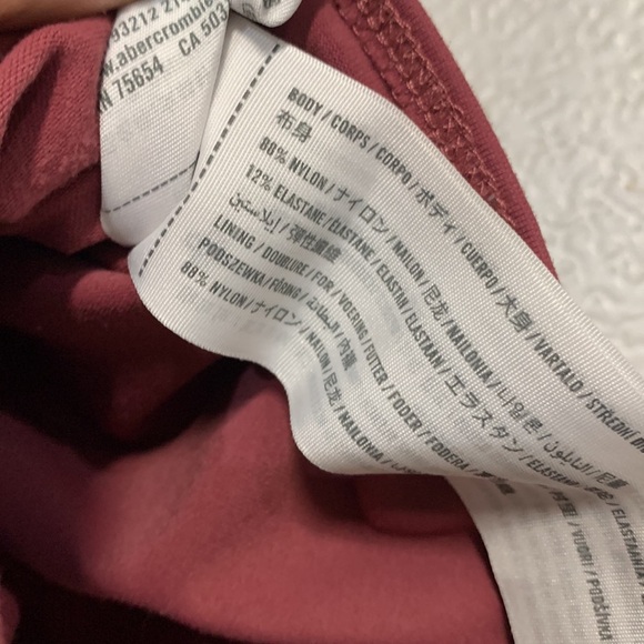 ABERCROMBIE AND FITCH WOMENS SOFT A&F BODYSUIT WINE BERRY XS - Picture 4 of 5